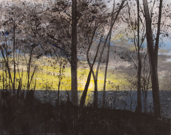 At sunset on Lake Michigan, December nineteen