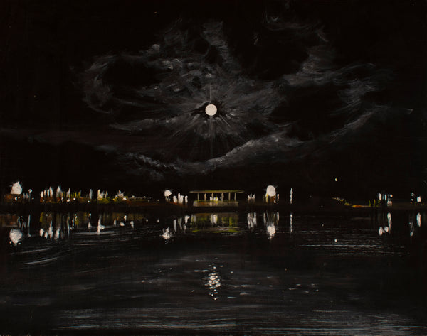 The full moon, August seven, over Saugatuck