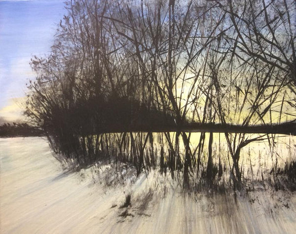 Frigid at the park side of the harbor