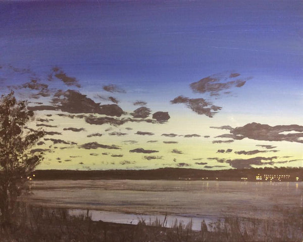 Skies began to clear in front of sundown