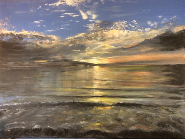 Sunset on Lake Michigan winning old-August