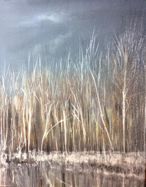 Form of a gray-stark beauty and the old winter road