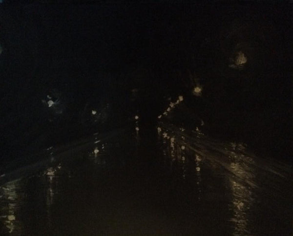 It was dark and freezing rain
