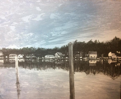 On the deck at Saugatuck Harbor