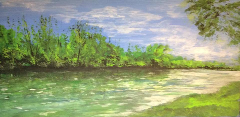 Spring along the Grand River, Portland, MI