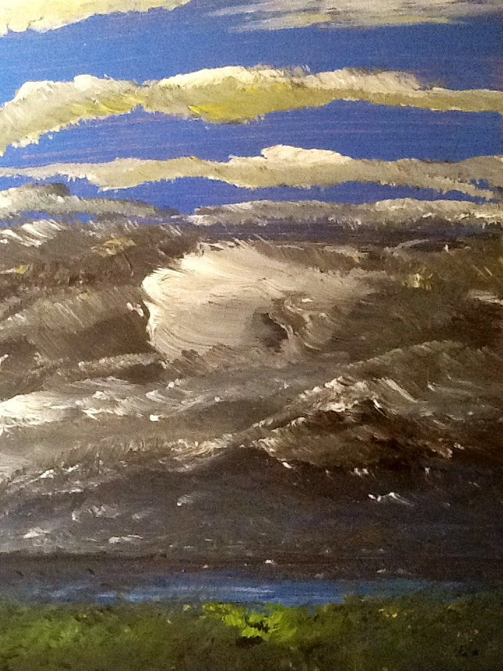 Storm rushing over the harbor