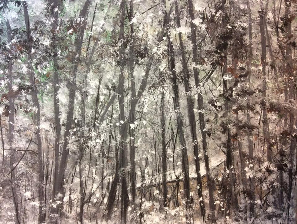 Today the snows came in a silver gilding flame
